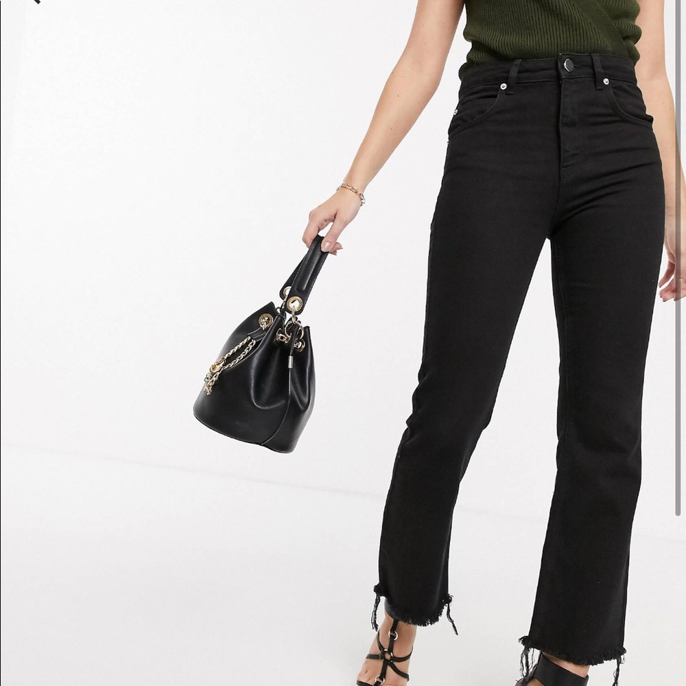 Black Frayed Denim
